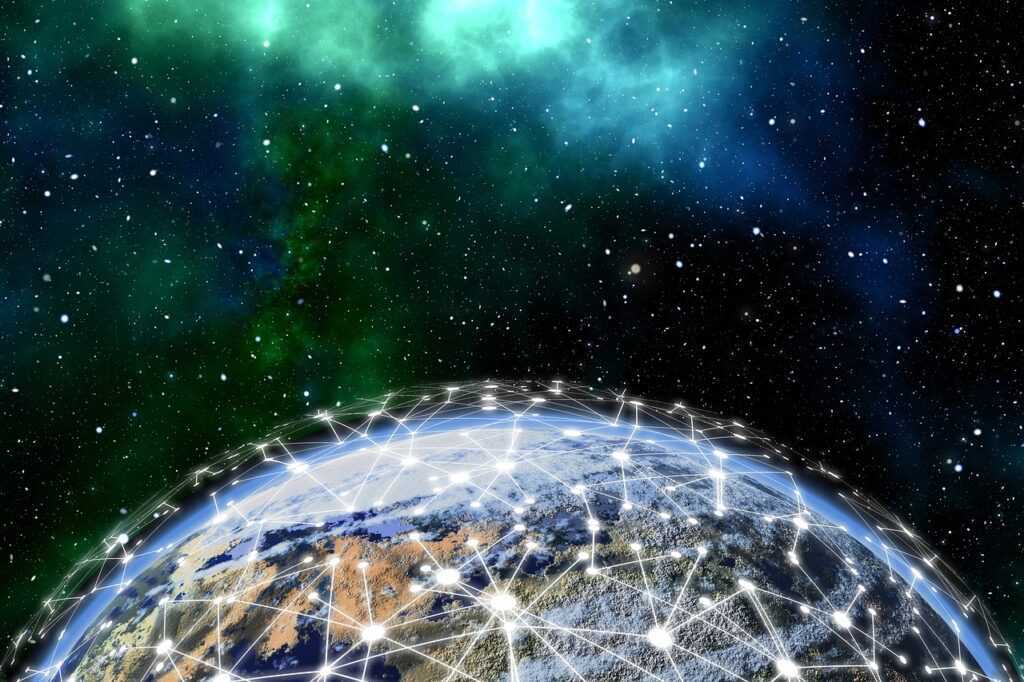 network, earth, blockchain