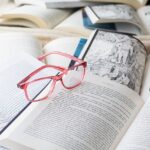 glasses, reading, books