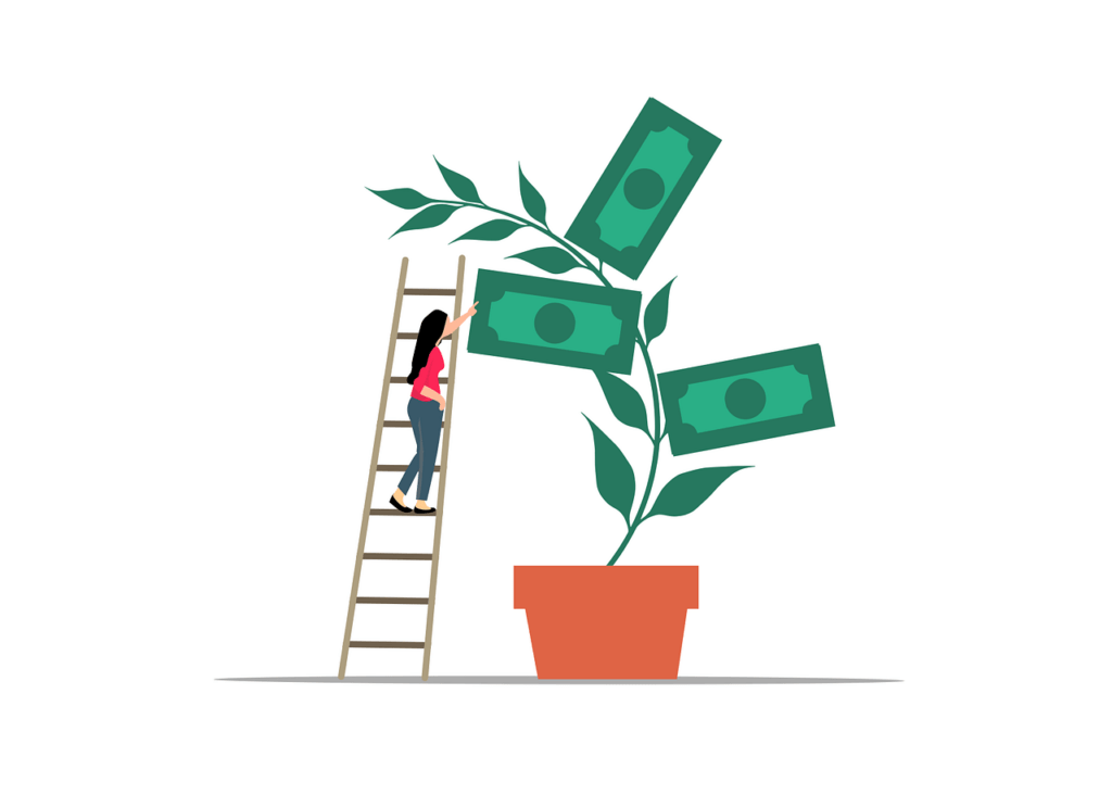 money, plant, investment, cash, tree, business, collecting, growth, profit, banknote, stack, nature, collection, dollar, finance, cartoon, payment, earning, economy, income, passive income, rich, wealth