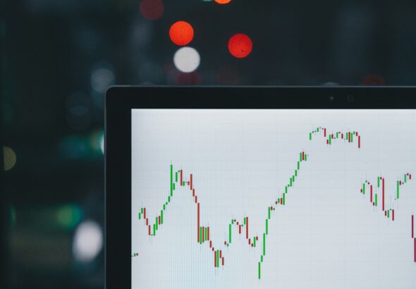 selective focus photography of graph