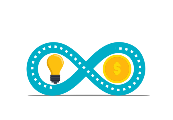 money, idea, logo, icon, light bulb, infinity, value, concept, long, saving, think, coin, income, passive income, work, business, investment, freelance, fund, return, cartoon, financial, exchange, deposit, infinite, value, value, value, value, value, return