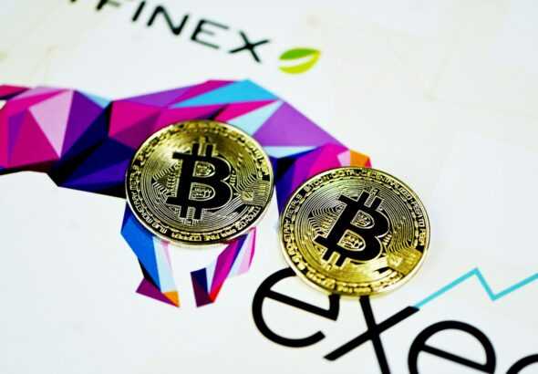 gold and purple round coins